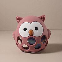 Baby Owl Silicone Teether and Rattle – Soft Sensory Soother for Infants