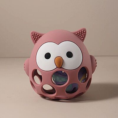 Baby Owl Silicone Teether and Rattle – Soft Sensory Soother for Infants Baby Owl Silicone Teether and Rattle – Soft Sensory Soother for Infants