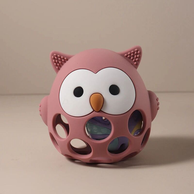 Baby Owl Silicone Teether and Rattle – Soft Sensory Soother for Infants Baby Owl Silicone Teether and Rattle – Soft Sensory Soother for Infants