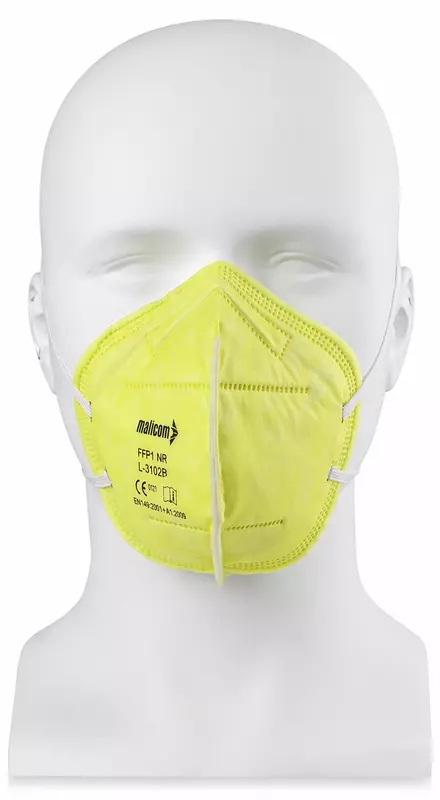 Mallcom FFP1 Without Valve Yellow mask Ear loop