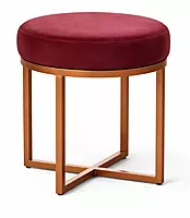Inez Metal Accent Pouff