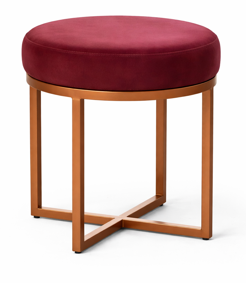 Inez Metal Accent Pouff