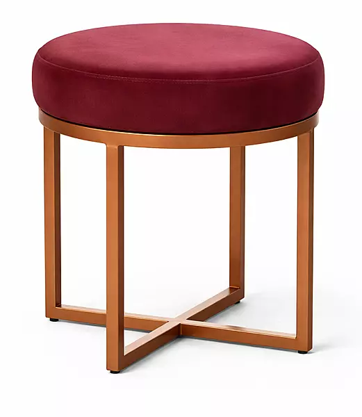 Inez Metal Accent Pouff