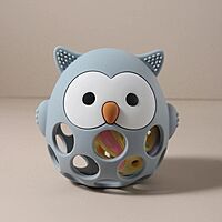 Baby Owl Silicone Teether and Rattle – Soft Sensory Soother for Infants