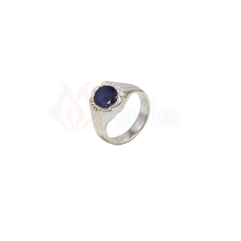 92.5 Sterling Silver Ring Gemstone blue stone Men