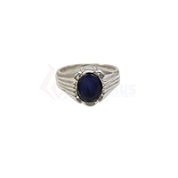 92.5 Sterling Silver Ring Gemstone blue stone Men