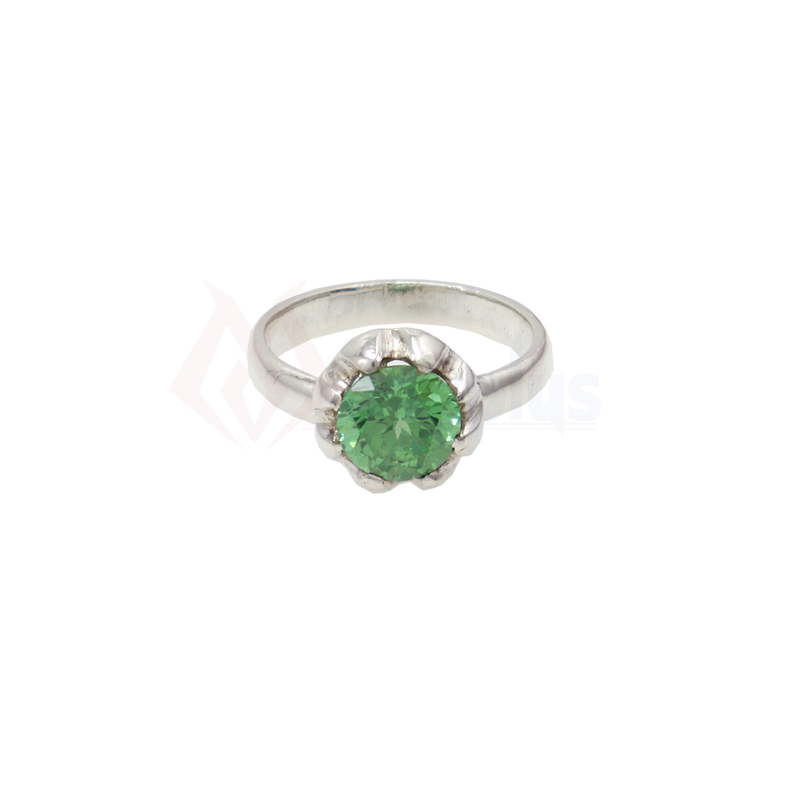 92.5 Sterling Silver Ring Gemstone green stone Men