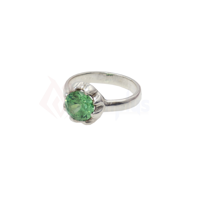 92.5 Sterling Silver Ring Gemstone green stone Men
