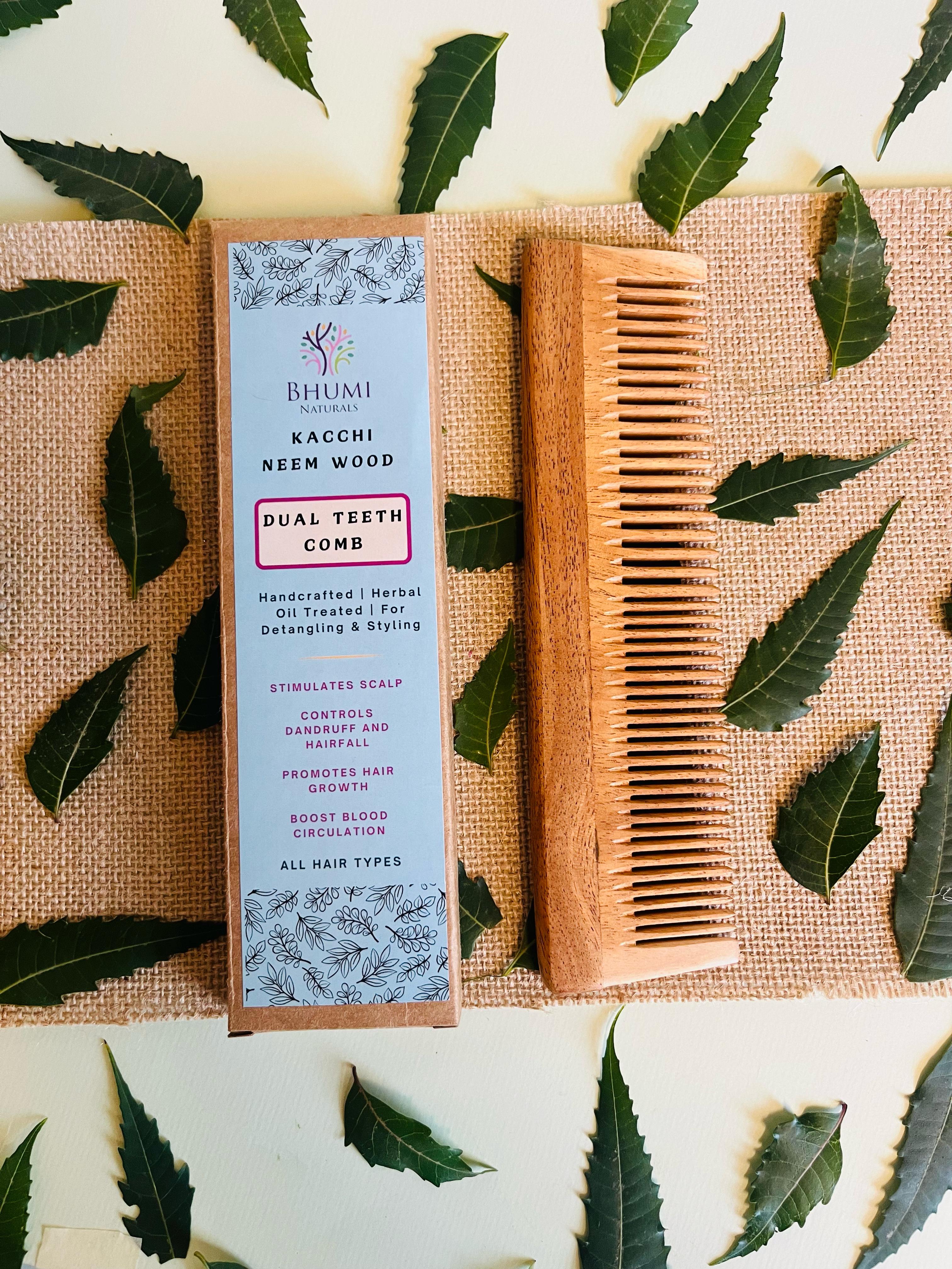 Neem - Dual Teeth Comb - Pack of 1