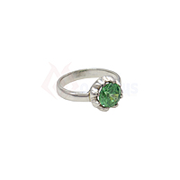 92.5 Sterling Silver Ring Gemstone green stone Men
