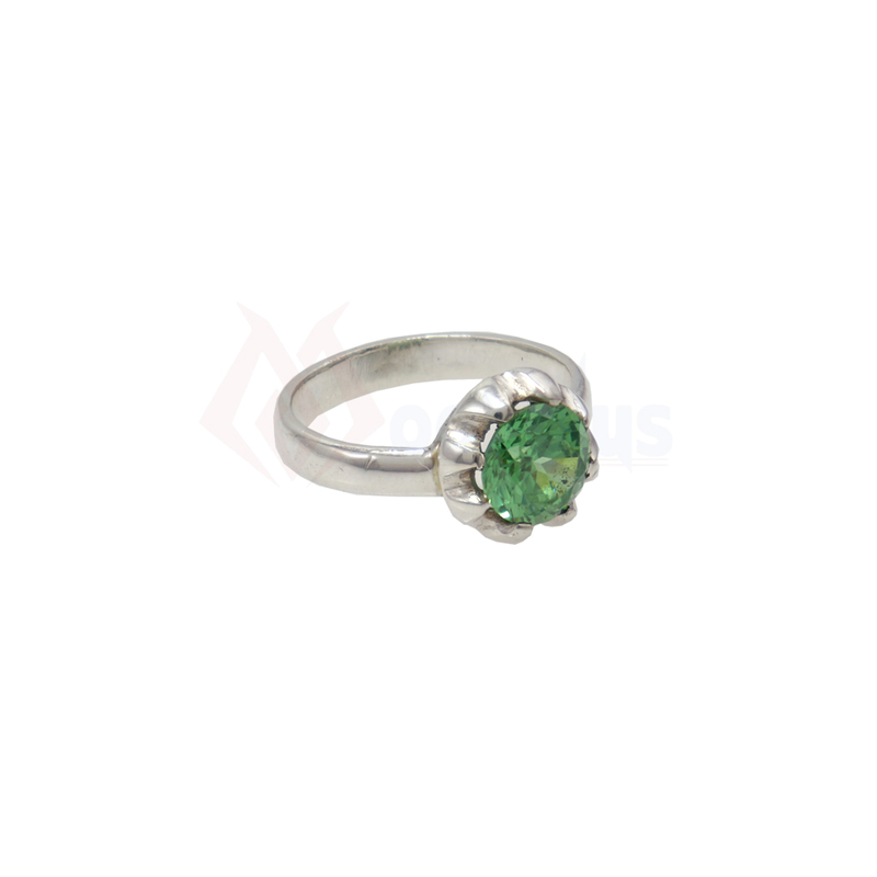 92.5 Sterling Silver Ring Gemstone green stone Men