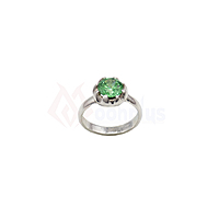 92.5 Sterling Silver Ring Gemstone green stone Men