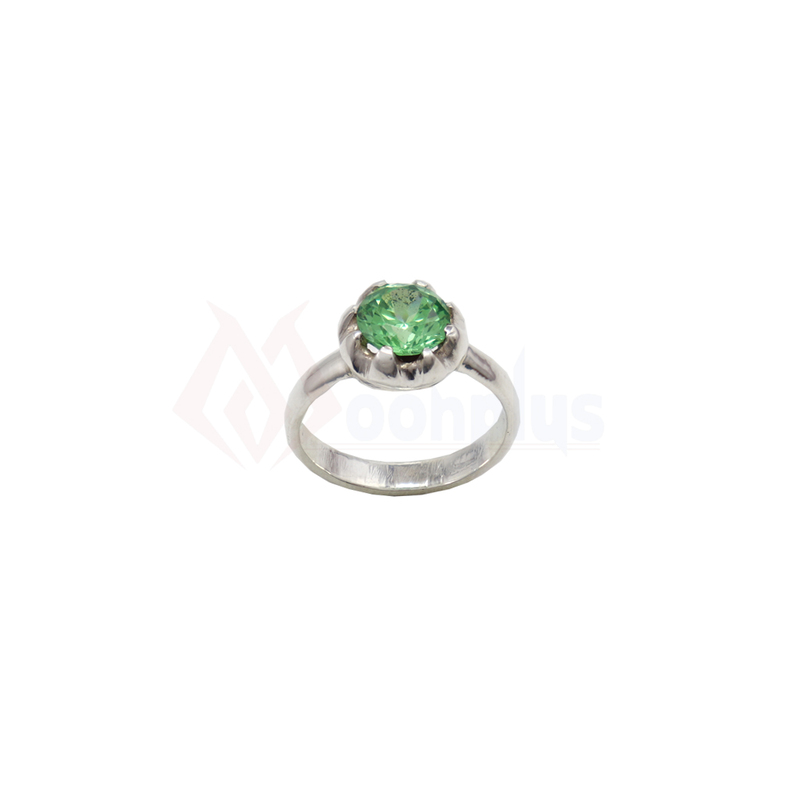 92.5 Sterling Silver Ring Gemstone green stone Men