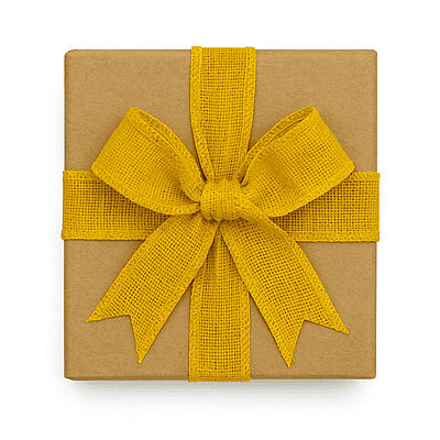 Mustard Yellow Burlap Ribbon