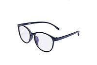 Soigné Unisex Large Round Spectacle Frame. Matte Black