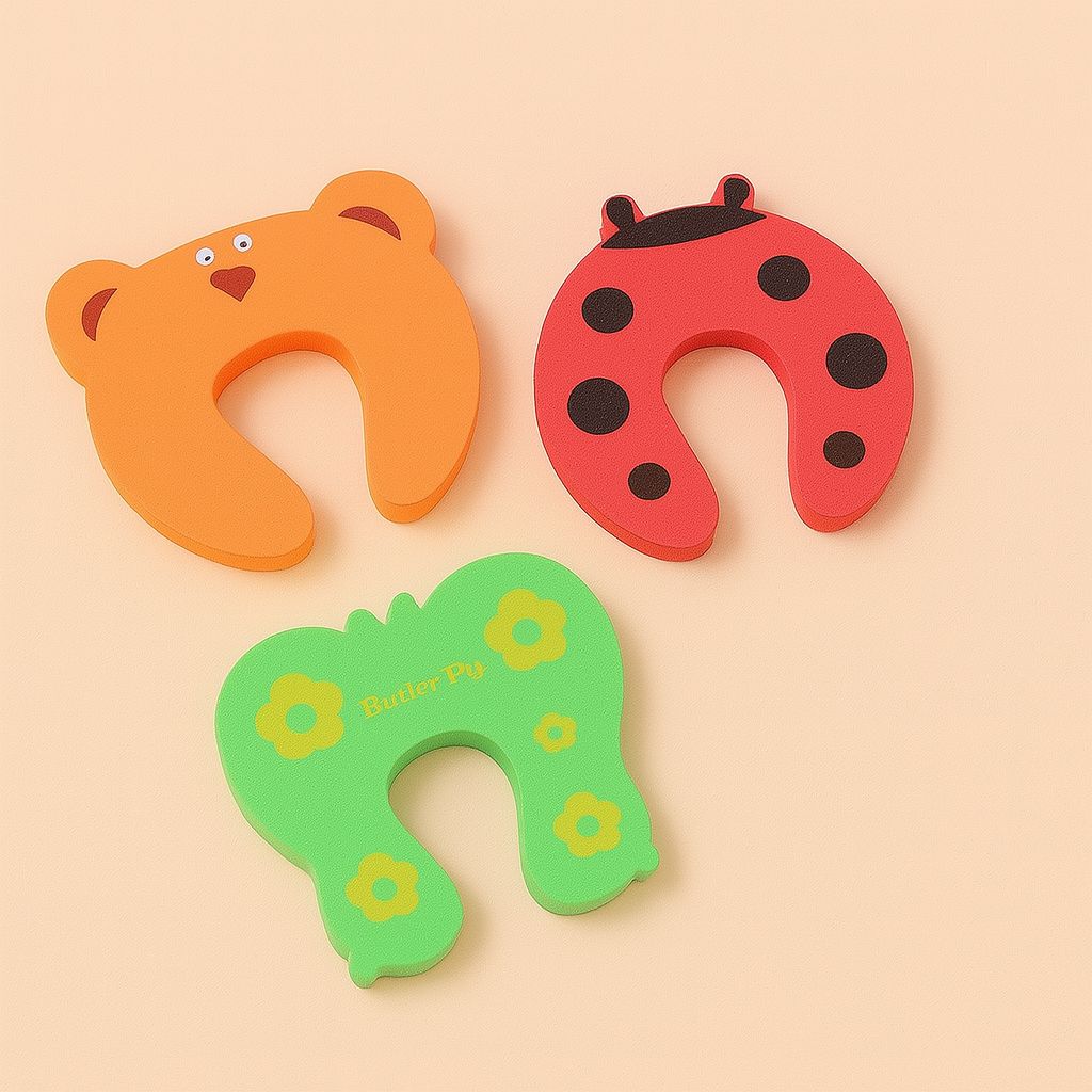 Child Safety Door Stopper – Soft Foam Pinch Guard, Pack of 3 (Assorted Designs) Child Safety Door Stopper – Soft Foam Pinch Guard, Pack of 3 (Assorted Designs)