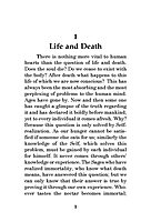 The Problem of Life and Death