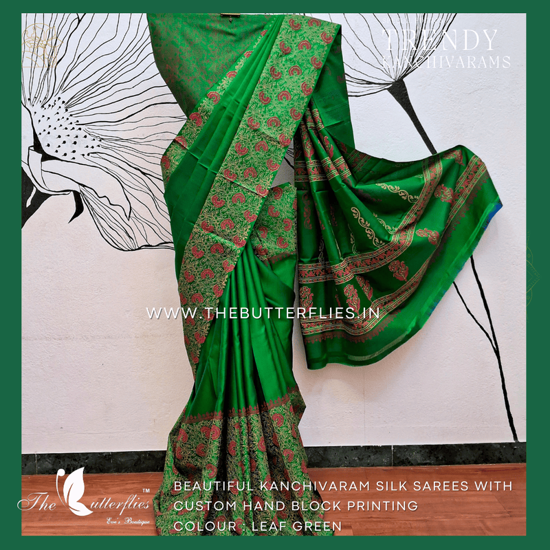 HAND PAINTED PURE KANCHIVARAM SOFT SILK SAREE CUSSSIL23503 HAND PAINTED PURE KANCHIVARAM SOFT SILK SAREE CUSSSIL23503