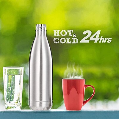 750 ML Stainless Steel Hot and Cold Water Bottle for Office Pack of 1 750 ML Stainless Steel Hot and Cold Water Bottle for Office Pack of 1