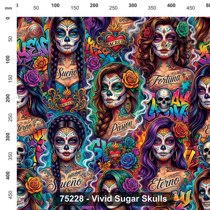 75228 Vivid Sugar Skulls