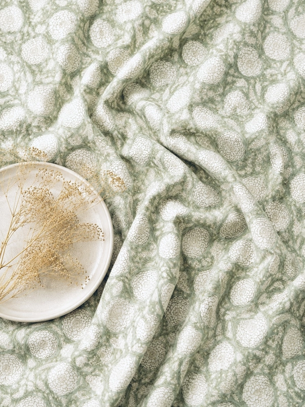 Cotton Pista GreenJaal Block Print