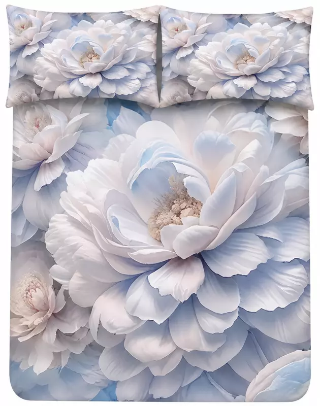 Floral 7D Digital Print Bedsheet Soft, Stylish & Premium Quality Bed Sheet King-225 x 250 CM)