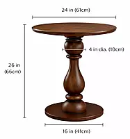 Amber Spindle Accent Sofa Peg Table