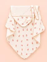 Crinkled Muslin Hooded Blanket (85x85 cm) – Assorted Designs Crinkled Muslin Hooded Blanket (85x85 cm) – Assorted Designs