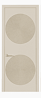 Modern Concentric 2.5D HDHMR Door with Elegant Beige Finish