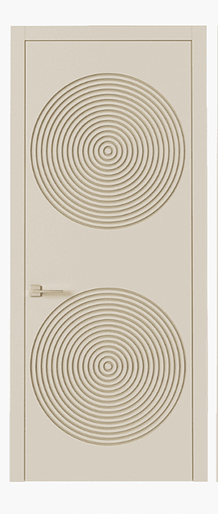 Modern Concentric 2.5D HDHMR Door with Elegant Beige Finish