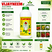 VIJAY NEEM 300 PPM Botanical Insecticide – Azadirachtin 0.03% | Vetrivel Agro Services