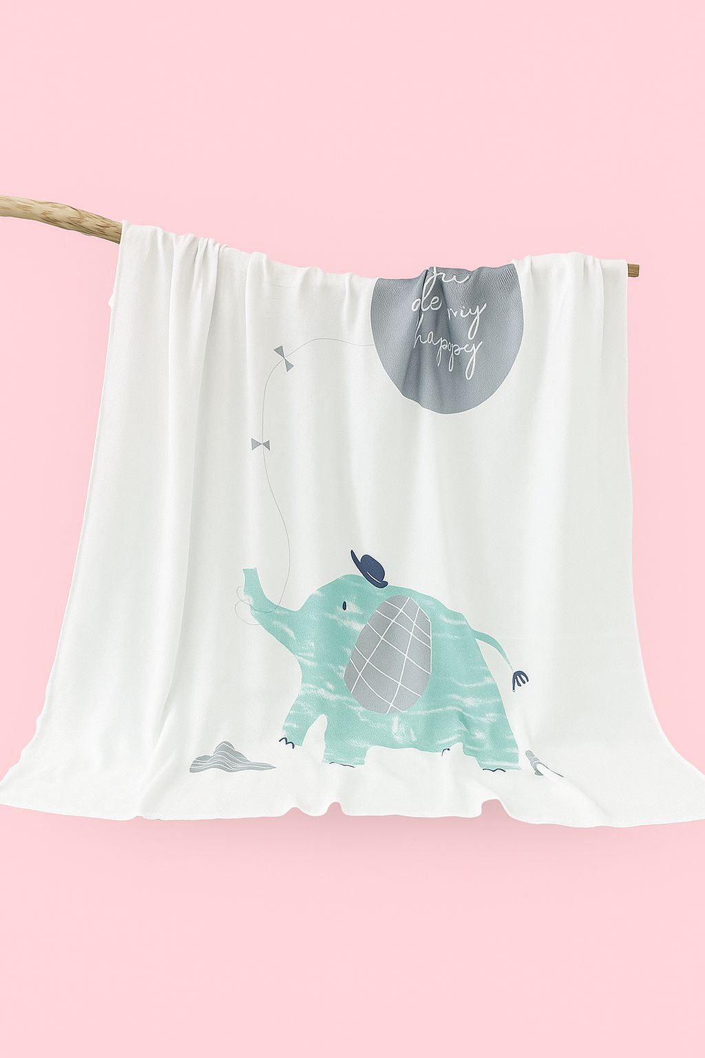 Premium Bamboo Cotton Muslin Swaddle Blanket – 110x110cm