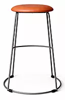 Malcolm Industrial Leather Bar Stool