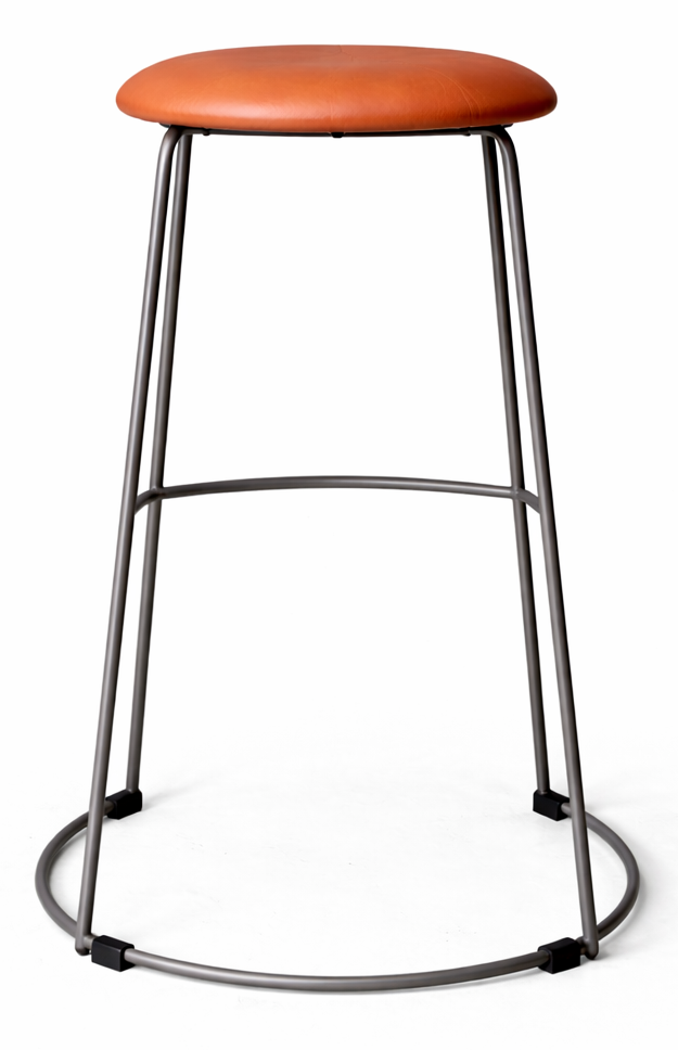 Malcolm Industrial Leather Bar Stool
