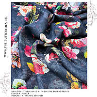 PURE LINEN SAREE YBRSLIN23445 PURE LINEN SAREE YBRSLIN23445