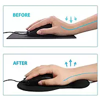 Mouse Pad with Gel Wrist Rest Blister Imported