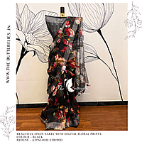 PURE LINEN SAREE YBRSLIN23445 PURE LINEN SAREE YBRSLIN23445