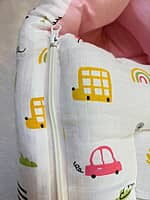 Premium Muslin Baby Carry Bed & Sleeping Bag – Soft, Lightweight & Cozy – Sunset Peach