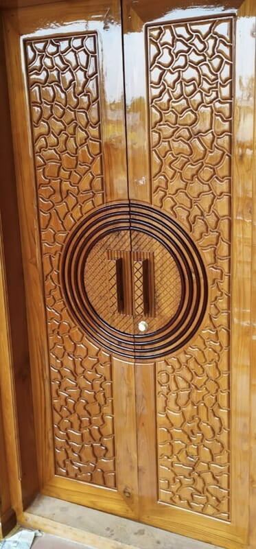 3D HDHMR Double Door with Deco Paint in Golden Oak Finish