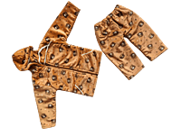 Kids Cartoon Print Winter Tracksuit – Hooded Jacket and Pants Set