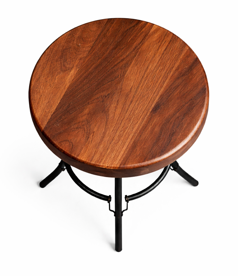 Brisco Industrial Crank Adjustable Height Bar Stool