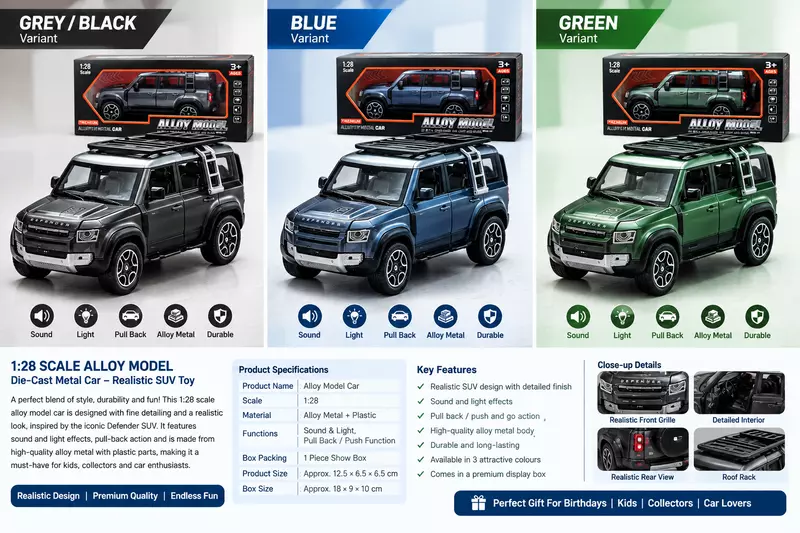 Alloy Model Car – Defender 1:28