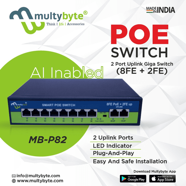 MULTYBYTE 8 PORT POE SWITCHES