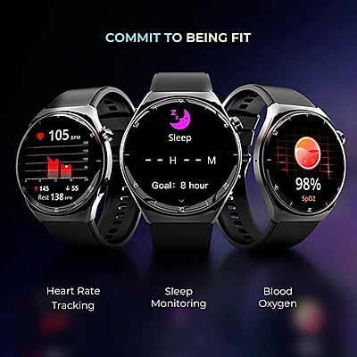 beatXP Vega X 1.43" (3.6 cm) Super AMOLED Display, One-Tap Bluetooth Calling Smart Watch beatXP Vega X 1.43" (3.6 cm) Super AMOLED Display, One-Tap Bluetooth Calling Smart Watch
