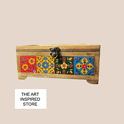 Art Inspired Tissue Box | Wood