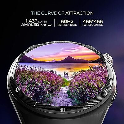 beatXP Vega X 1.43" (3.6 cm) Super AMOLED Display, One-Tap Bluetooth Calling Smart Watch beatXP Vega X 1.43" (3.6 cm) Super AMOLED Display, One-Tap Bluetooth Calling Smart Watch