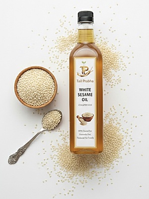 White Seasame Oil (Cold & Wood Pressed)