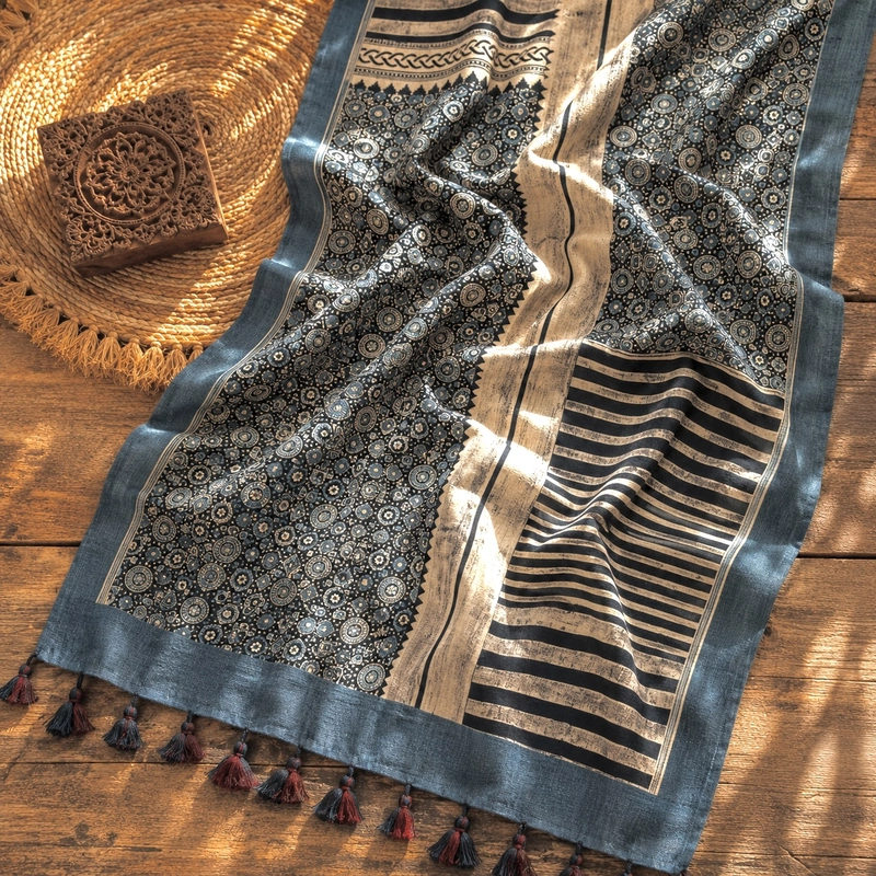 Cotton Ajrakh Print Stole #4