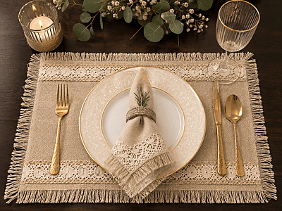 SET OF 6 JUTE TABLE MATS