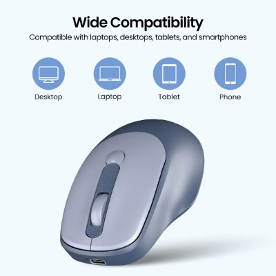 Portronics Toad 7 Wireless Mouse, Bluetooth 5.3V & 2.4 GHz Wireless, Adjust Sensitivity Upto 3200 DPI, Rechargeable Built in Battery Portronics Toad 7 Wireless Mouse, Bluetooth 5.3V & 2.4 GHz Wireless, Adjust Sensitivity Upto 3200 DPI, Rechargeable Built in Battery